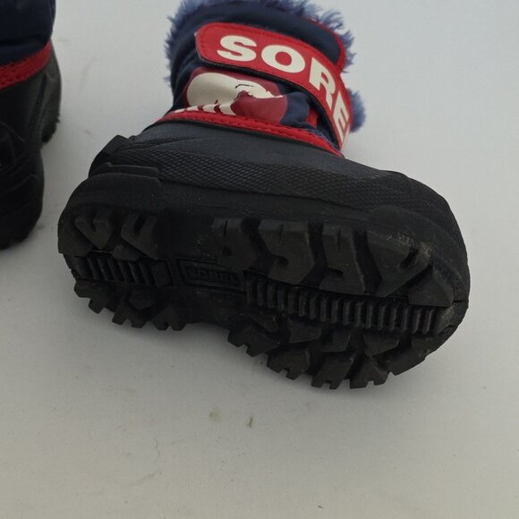 SOREL | Commander Snow Boots Navy Red Sz 4 - Picture 5 of 5